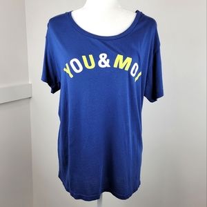Sundry 'You & Moi' Navy graphic t shirt Small